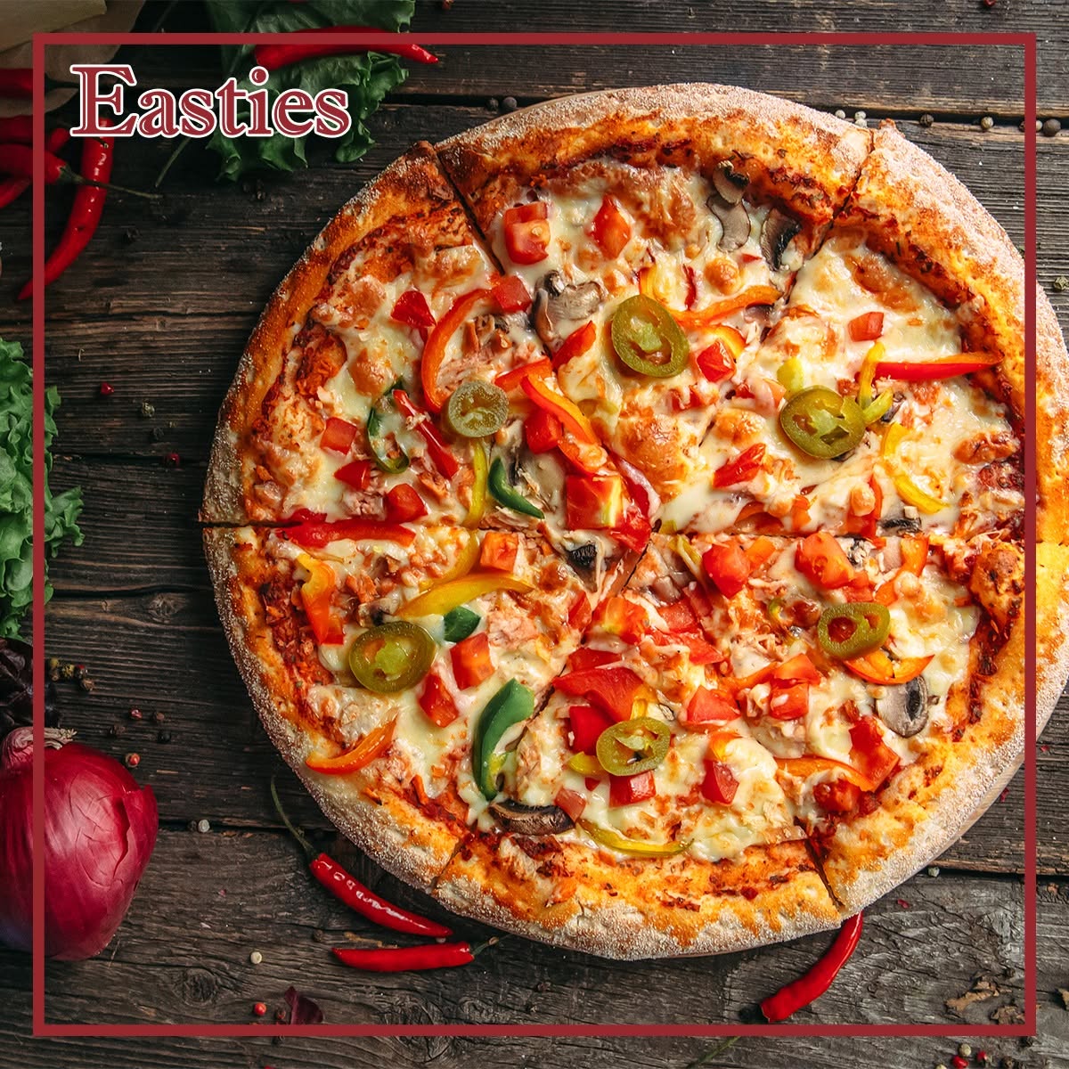 Easties tasty pizza in Kilbirnie. 